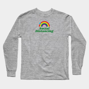 Social Distancing Rainbow Long Sleeve T-Shirt